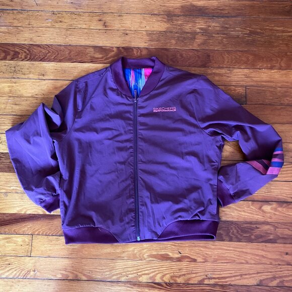 Skechers Jackets & Blazers - Skechers Performance Reversible Bomber Jacket - XS Purple / Print
